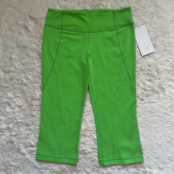 Lululemon Leggings Gather & Crow Crop Frond W6968S Green Sz 10 NWT New